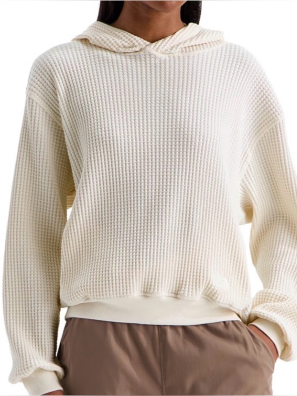 The North Face - Women's Cream Waffle Knit Hoodie